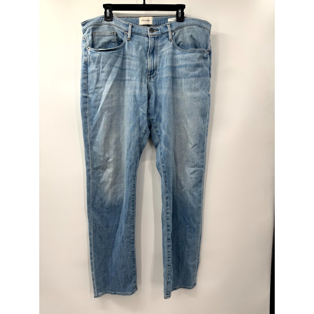 Frame Jeans Mens 38 Blue Denim L'Homme Slim Fit Medium Wash Straight Leg Classic